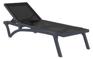 Ξαπλώστρα Pacific Siesta 53-0103 193x68x35cm Dark Grey-Black