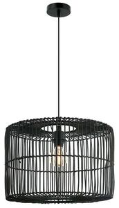 Φωτιστικό Οροφής 20239 1xE27 Max 40W Rattan Black