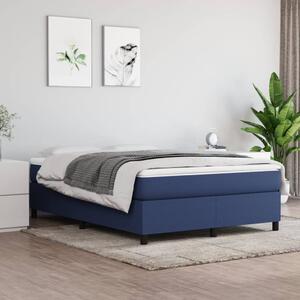 VidaXL Πλαίσιο Κρεβατιού Boxspring Μπλε 140 x 190 εκ. Υφασμάτινο