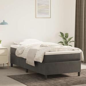 VidaXL Πλαίσιο Κρεβατιού Boxspring Σκούρο Γκρι 100x200 εκ. Βελούδινο