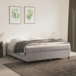 VidaXL Πλαίσιο Κρεβατιού Boxspring Ανοιχτό Γκρι 160x200 εκ. Βελούδινο