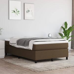 VidaXL Κρεβάτι Boxspring με Στρώμα Σκούρο Καφέ 120x200 εκ. Υφασμάτινο