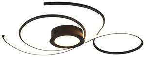 Φωτιστικό Οροφής - Πλαφονιέρα Jive 623419232 48W Led 80x73x7,6cm Black Mat Trio Lighting