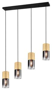 Φωτιστικό Οροφής - Ράγα Robin 310600454 4xE27 28W 80,5cm 150cm Smoke-Brass Trio Lighting