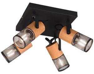 Φωτιστικό Οροφής - Σποτ Tosh 804300432 4xE14 40W 22x22x19,5cm Natural-Black Trio Lighting