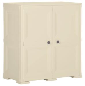 VidaXL Πλαστικό Ντουλάπι Angora Λευκό 79 x 43 x 85,5εκ με Σχέδιο Ξύλου