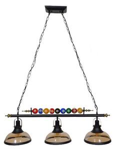 Φωτιστικό Οροφής Billiard Series 01280 3xΕ27 96x25x30cm Black GloboStar