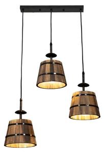 Φωτιστικό Οροφής Cebu 00889 3xΕ27 55,5x18,5x210cm Black-Brown GloboStar