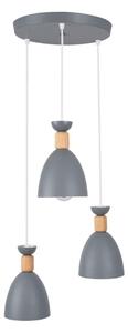 Φωτιστικό Οροφής Ava 61574 E27 35x130cm Grey GloboStar