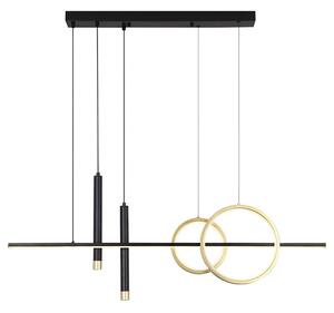 Φωτιστικό Οροφής -Ράγα Combo 4270600 100x140cm Led 799Lm 22,4W 3000K Black-Gold Viokef