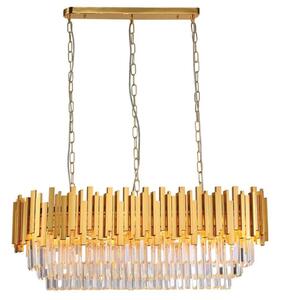 Φωτιστικό Οροφής 6069-12 100x30cm 12xE14 Clear-Gold Inlight