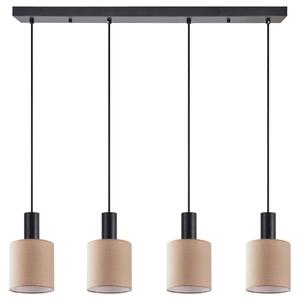 Φωτιστικό Οροφής - Ράγα Adept Tube 77-8525 85x15x300cm 4xE27 60W Black-Brown Homelighting