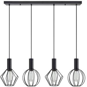 Φωτιστικό Οροφής - Ράγα Adept Flex 77-8907 85x16x300cm 4xE27 60W Black Homelighting