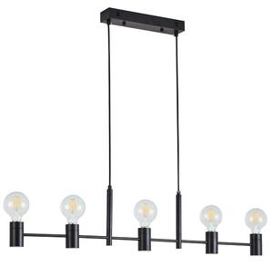 Φωτιστικό Οροφής - Ράγα Adept 77-8249 95x5x120cm 5xE27 60W Black Homelighting