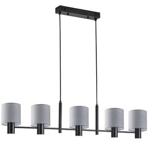 Φωτιστικό Οροφής - Ράγα Adept 77-8294 109x14x120cm 5xE27 60W Black-Grey Homelighting