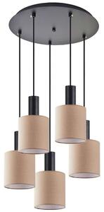 Φωτιστικό Οροφής Adept Tube 77-8524 40x40x300cm 5xE27 60W Black-Brown Homelighting