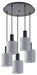 Φωτιστικό Οροφής Adept Tube 77-8517 40x40x300cm 5xE27 60W Black-Grey Homelighting