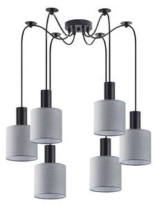 Φωτιστικό Οροφής Adept Tube 77-8513 50x50x300cm 6xE27 60W Black-Grey Homelighting