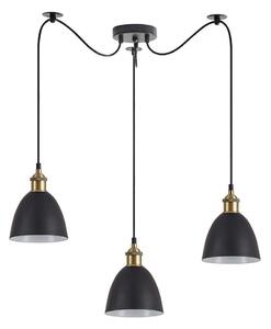 Φωτιστικό Οροφής Adept 77-8769 40x40x300cm 3xE27 60W Black-Gold Homelighting