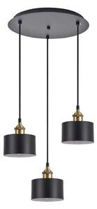 Φωτιστικό Οροφής Adept 77-8764 35x35x300cm 3xE27 60W Black-Gold Homelighting