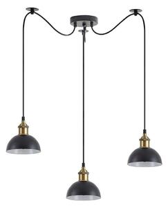 Φωτιστικό Οροφής Adept 77-8776 40x40x300cm 3xE27 60W Black-Gold Homelighting