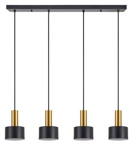 Φωτιστικό Οροφής - Ράγα Adept Tube 77-8637 85x14x300cm 4xE27 60W Black-Gold Homelighting