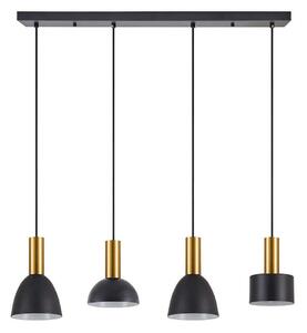 Φωτιστικό Οροφής - Ράγα Adept Flex 77-8942 85x16x300cm 4xE27 60W Black-Gold Homelighting