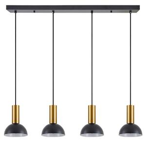 Φωτιστικό Οροφής - Ράγα Adept Tube 77-8651 85x15x300cm 4xE27 60W Black-Gold Homelighting