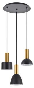 Φωτιστικό Οροφής Adept Flex 77-8940 35x35x300cm 3xE27 60W Black-Gold Homelighting