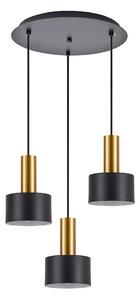 Φωτιστικό Οροφής Adept Tube 77-8635 35x35x300cm 3xE27 60W Black-Gold Homelighting