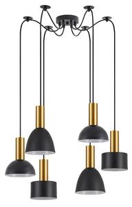 Φωτιστικό Οροφής Adept Flex 77-8943 55x55x300cm 6xE27 60W Black-Gold Homelighting