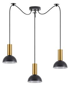 Φωτιστικό Οροφής Adept Tube 77-8647 40x40x300cm 3xE27 60W Black-Gold Homelighting