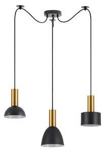 Φωτιστικό Οροφής Adept Flex 77-8944 40x40x300cm 3xE27 60W Black-Gold Homelighting