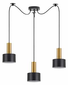 Φωτιστικό Οροφής Adept Tube 77-8633 40x40x300cm 3xE27 60W Black-Gold Homelighting