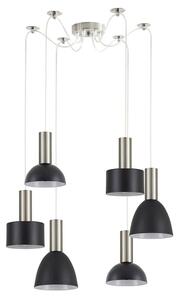 Φωτιστικό Οροφής Adept Flex 77-8928 55x55x300cm 6xE27 60W Nickel-Black Homelighting