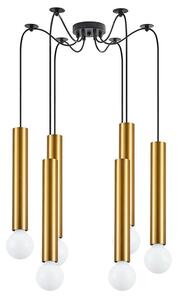 Φωτιστικό Οροφής Adept Tube 77-8679 5,5x300cm 6xE27/GU10 60W Black-Gold Homelighting