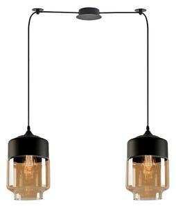 Φωτιστικό Οροφής Gaby 77-8794 50x17x30cm 2xE27 60W Black-Honey Homelighting