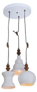 Φωτιστικό Οροφής Trixy HL-047RS-3 77-2744 35x35x110cm 3xE27 60W White-Brown Homelighting