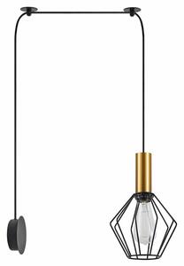 Φωτιστικό Τοίχου Adept Tube 77-8827 40x20x300cm 1xE27 60W Black-Gold Homelighting