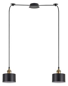 Φωτιστικό Οροφής Adept 77-8763 50x14x300cm 2xE27 60W Black-Gold Homelighting