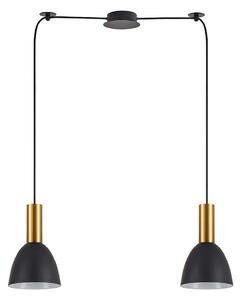 Φωτιστικό Οροφής Adept Tube 77-8641 50x16x300cm 2xE27 60W Black-Gold Homelighting