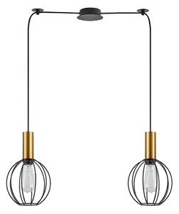 Φωτιστικό Οροφής Adept Tube 77-8627 50x20x300cm 2xE27 60W Black-Gold Homelighting