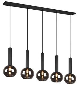 Φωτιστικό Οροφής - Ράγα Clayton 310300532 115x20x150cm 5xE27 28W Black Trio Lighting