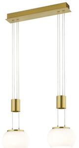 Φωτιστικό Οροφής - Ράγα Madison 342010208 52x18x150cm Dim 2xLed 900Lm 8W Brass-White Trio Lighting