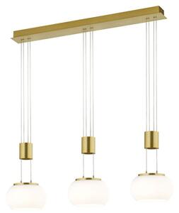 Φωτιστικό Οροφής - Ράγα Madison 342010308 82x18x150cm Dim 3xLed 900Lm 8W Brass-White Trio Lighting