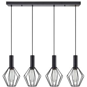 Φωτιστικό Οροφής - Ράγα Adept Tube 77-8532 87x20x300cm 4xE27 60W Black Homelighting