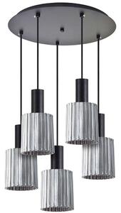 Φωτιστικό Οροφής Adept Tube 77-8488 40x40x300cm 5xE27 60W Black-Smoke Homelighting