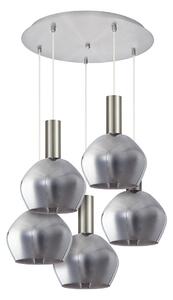 Φωτιστικό Οροφής Adept Tube 77-8404 43x43x300cm 5xE27 60W Nickel-Smoke Homelighting