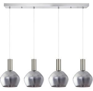 Φωτιστικό Οροφής - Ράγα Adept Tube 77-8405 85x20x300cm 4xE27 60W Nickel-Smoke Homelighting