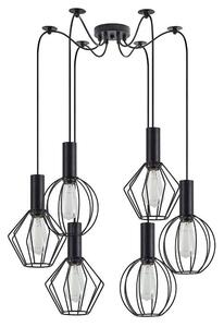 Φωτιστικό Οροφής Adept Flex 77-8908 55x55x300cm 6xE27 60W Black Homelighting